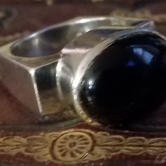 RARE Silpada Sterling Silver  & Black Onyx Ring - Picture 3 of 15